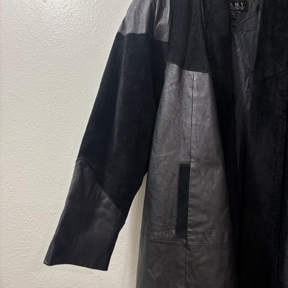 Direct Action Dany Newyork Women's Black Leather Suede Jacket Sz L - Picture 2 of 13